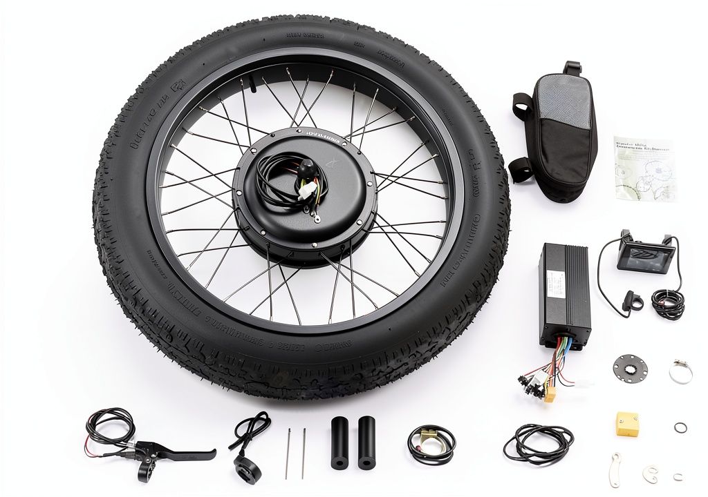 Orudauy electric front wheel kit installed on a commuter bike