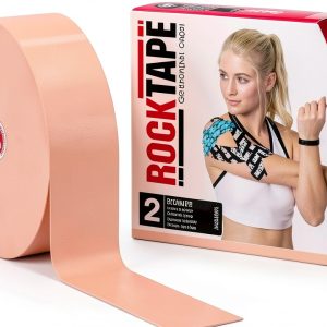 RockTape Kinesiology Tape 2-Inch Water-Resistant 16.4ft Roll Beige-0