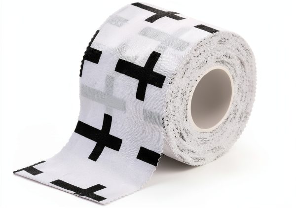 TrelaCo Sports Tape White 1x2 Inch Cotton Athletic Wrist Support-0