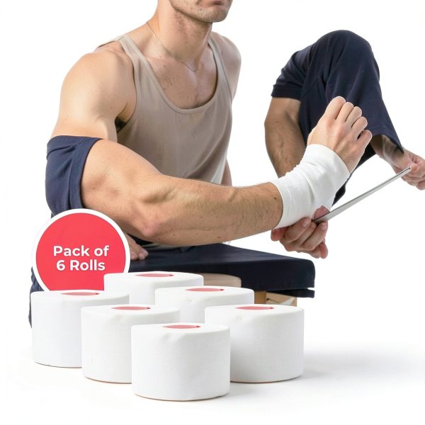 CRAMER Sports Tape 1.5" x 10yd Pack of 6 – Latex-Free Zinc Oxide-4