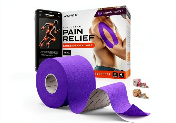 WINIOM Athletic Tape 100 Feet Precut Midnight Black – Pain Relief &-0