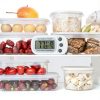 Refrigerator Thermometer Serundo Auto LCD Waterproof Stand 2 Pack-2
