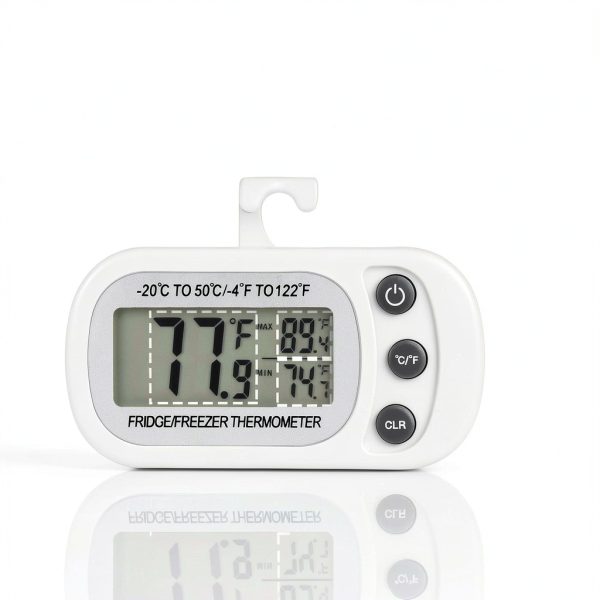 Refrigerator Thermometer Serundo Auto LCD Waterproof Stand 2 Pack-3