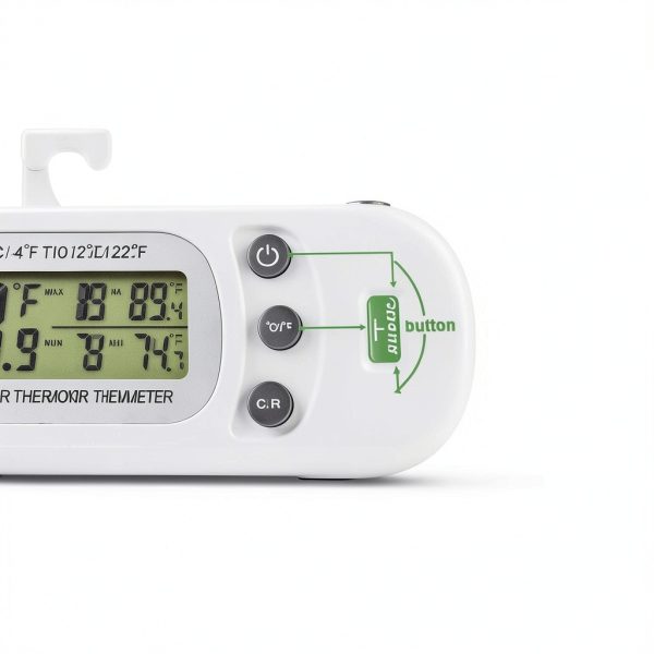 Refrigerator Thermometer Serundo Auto LCD Waterproof Stand 2 Pack-4